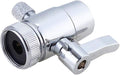 Diverter Valve With Aerator M22 Female Thread, Faucet Adapter for RO Tubing, Connector for Water Diversion, Tap for Countertop Water Filter (Fits Single Way 1/4" OD Tubing)