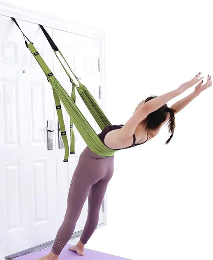 TOCO FREIDO Waist Back Leg Stretch Strap/Yoga Fitness Band, Leg Stretching Assist Trainer, Yoga Stretcher, Back Bend Split Inversion Strap for Fitness, Dance, Ballet, Gymnastics-FlexoryFit