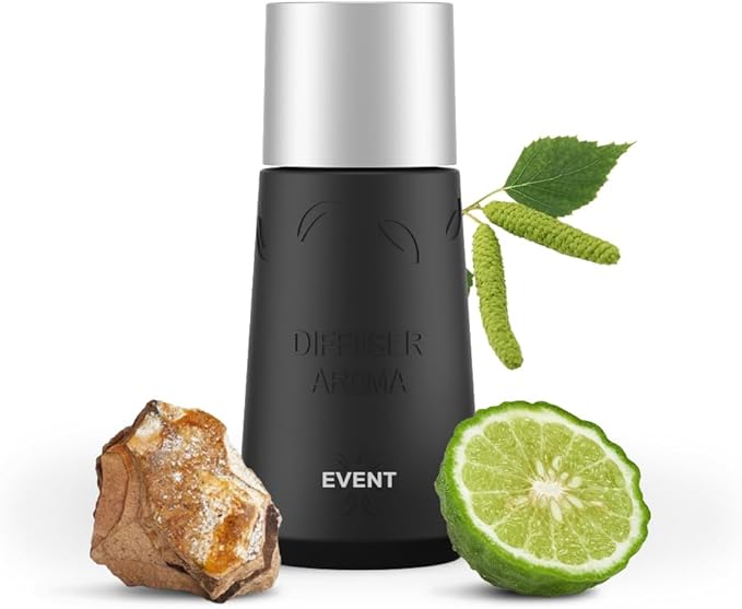 Combo Pack - Dr Scent Car Diffuser Fragrance Machine (Black) with Portable Aroma (10ml) (Event)