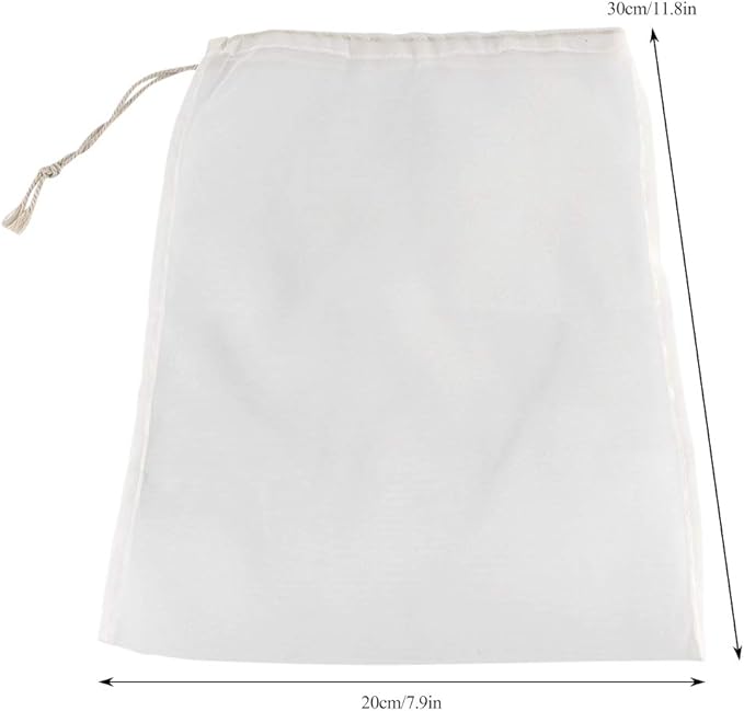 Yctze Reusable 100 Mesh Food Grade Filter Bag, Ideal for Home Brew Beer And Wine Making, 400 Micron Perfect for Bars, Restaurants, Featuring Straining, Brewing And Milk Nut Sieve