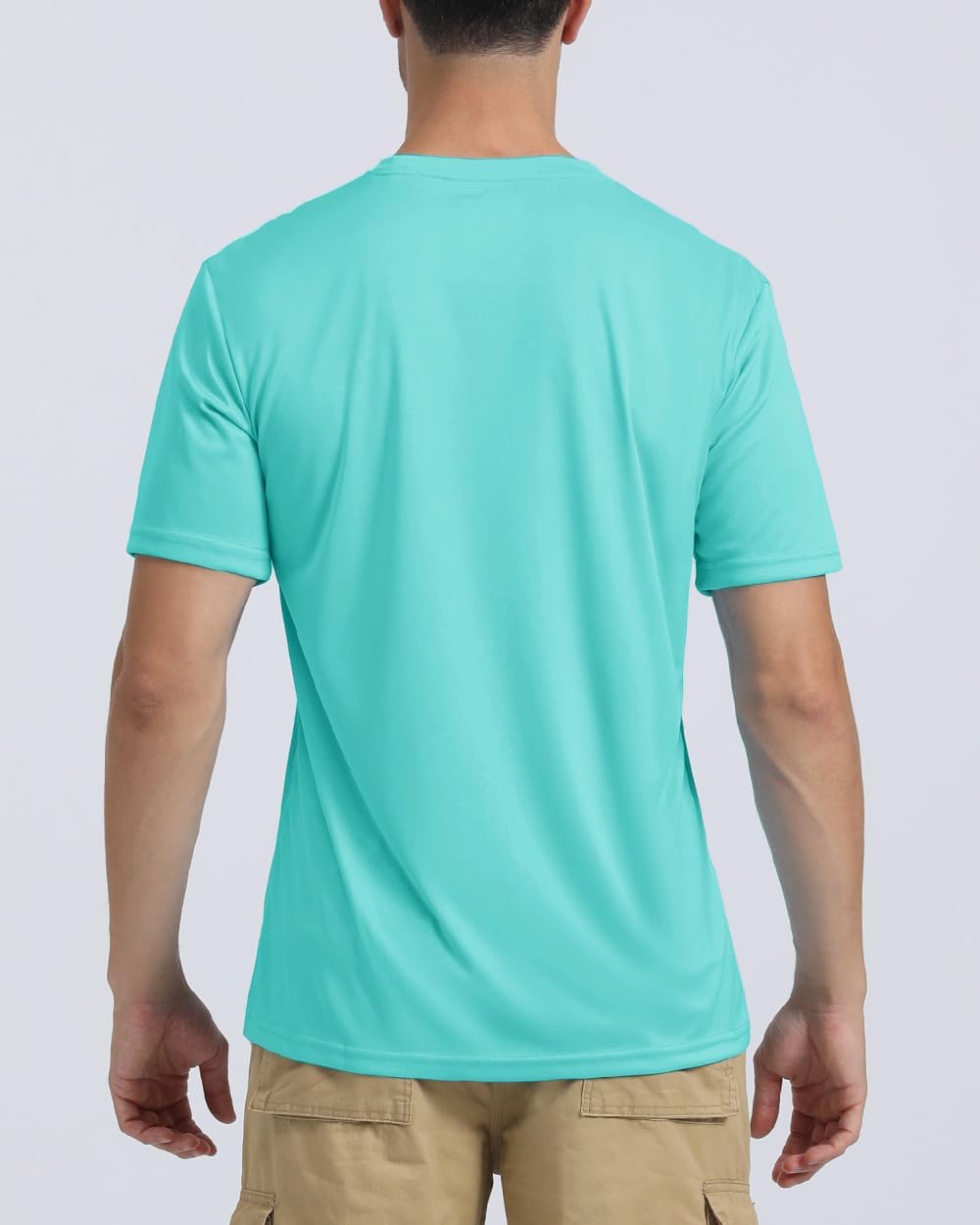 Boladeci Men's Swim Shirt Short Sleeve UPF 50+ Sun Protection SPF UV Moisture Wicking Lightweight Quick Dry Rash Guard