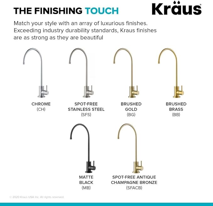 KRAUS Purita 100% Lead-Free Kitchen Water Filter Faucet in Matte Black, FF-100MB
