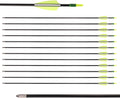 LWANO 28" Fiberglass Arrows - Archery Practice Target Arrows with Blunt Tips Durable Shaft for Youth Kids Children Beginners on Recurve&Long Bows(Pack of 12)