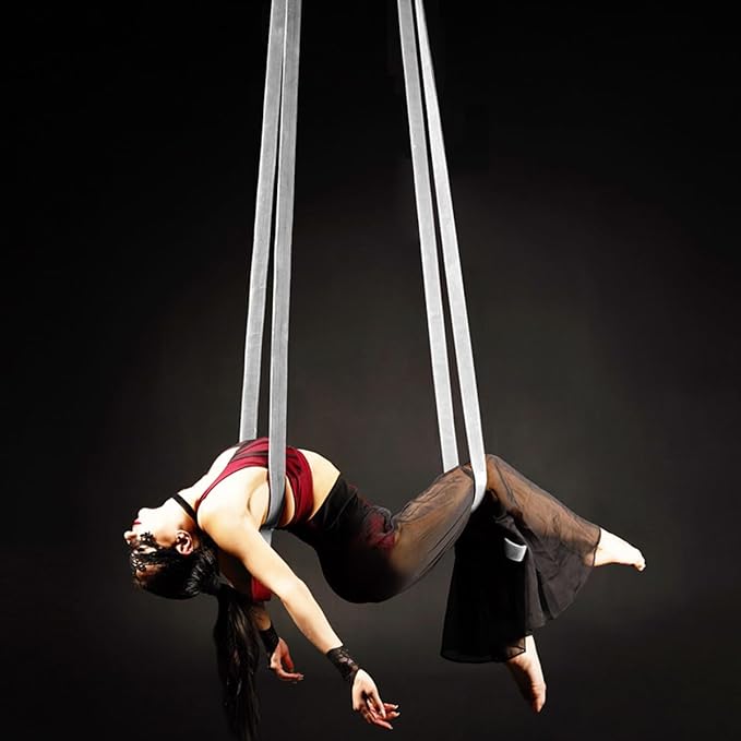6.6ft 2m Aerial Loops Aerial Straps Ropes Aerial Acrobatics Body Loop Trapeze Circus Apparatuses Equipment Yoga Straps 1 pairs-FlexoryFit
