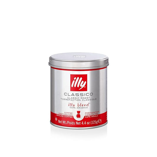 illy Drip Coffee - Ground Coffee - 100% Arabica Ground Coffee – Classico Medium Roast - Notes of Caramel, Orange Blossom & Jasmine - No Preservatives – Mild & Balanced – 4.4 Ounce-FlexoryFit