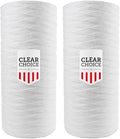 Clear Choice Sediment Water Filter 50 Micron 10 x 4.50" Water Filter Cartridge Replacement 10 inch RO System CW-50, 5599401 AP814, 2-Pk