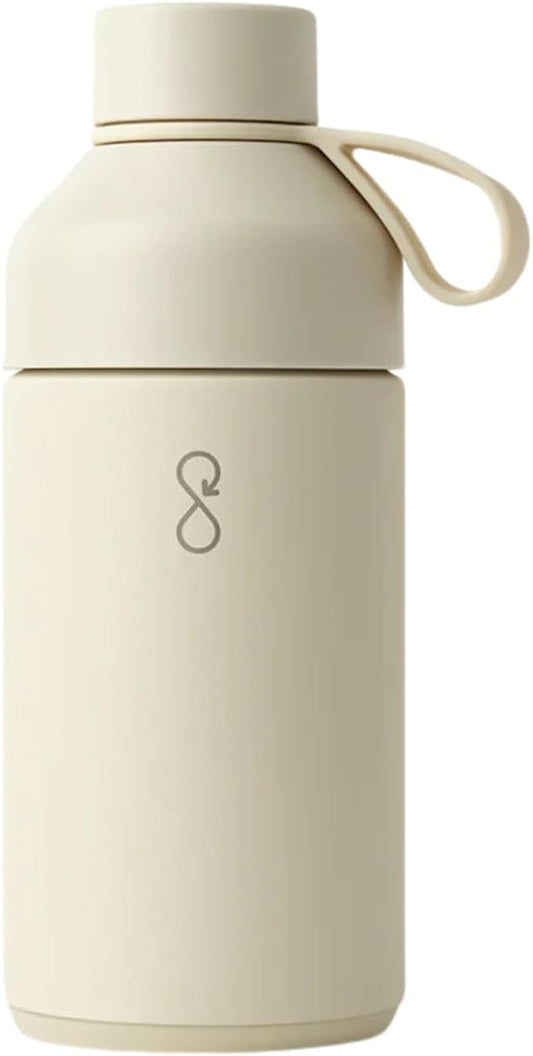 Ocean Bottle - Recycled Stainless Steel Reusable Water Bottle - Eco-Friendly & Reusable - Sand Stone - 25 oz
