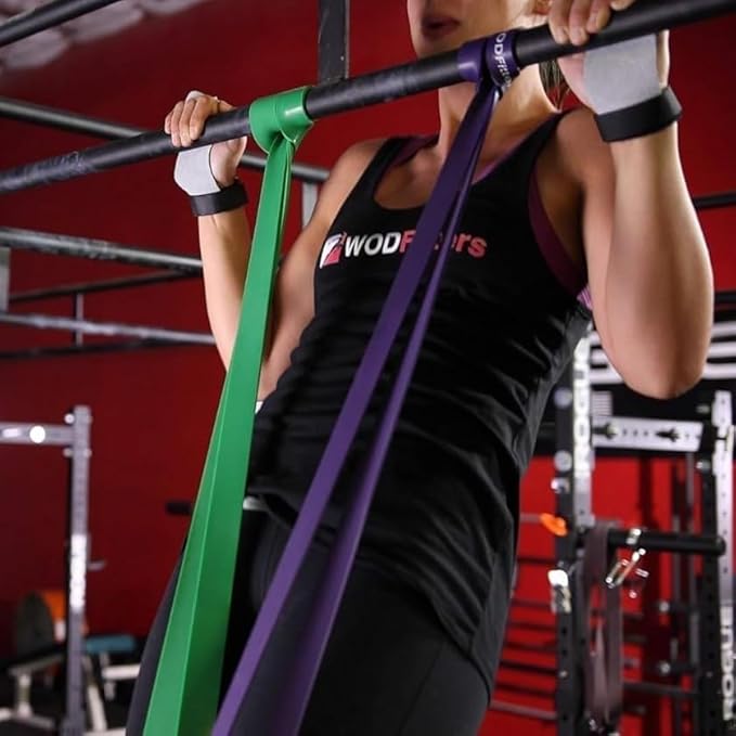 WODFitters Pull Up Assistance Band for Stretching, Mobility Workouts, Warm Up, Recovery, Powerlifting, Home Fitness and Exercise…-FlexoryFit
