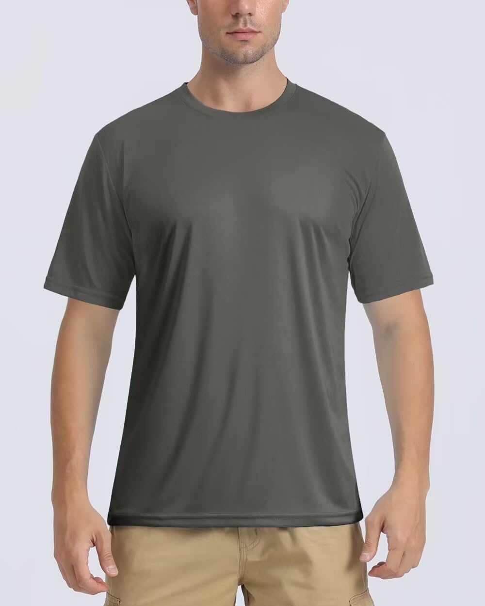 Boladeci Men's Swim Shirt Short Sleeve UPF 50+ Sun Protection SPF UV Moisture Wicking Lightweight Quick Dry Rash Guard