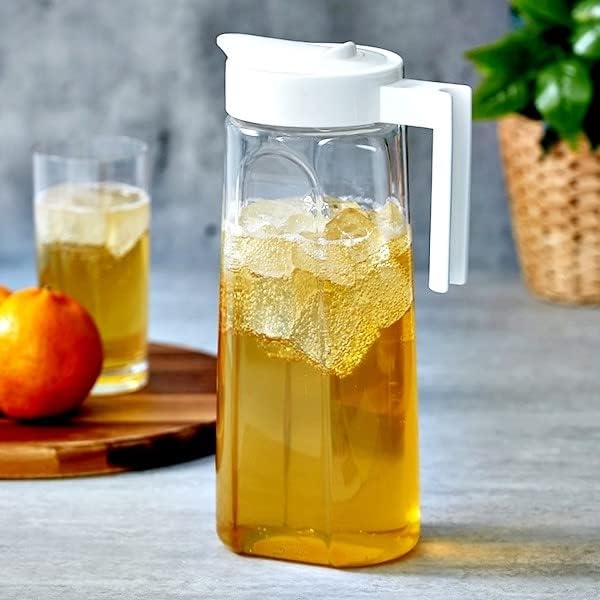 Amazing Abby - Slim - Tritan Pitcher (64 oz), Unbreakable Plastic Water Pitcher with Lid, BPA-Free, Heat-Resistant, Dishwasher-Safe, Great for Both Iced and Hot Drinks, Indoors and Outdoors, Green