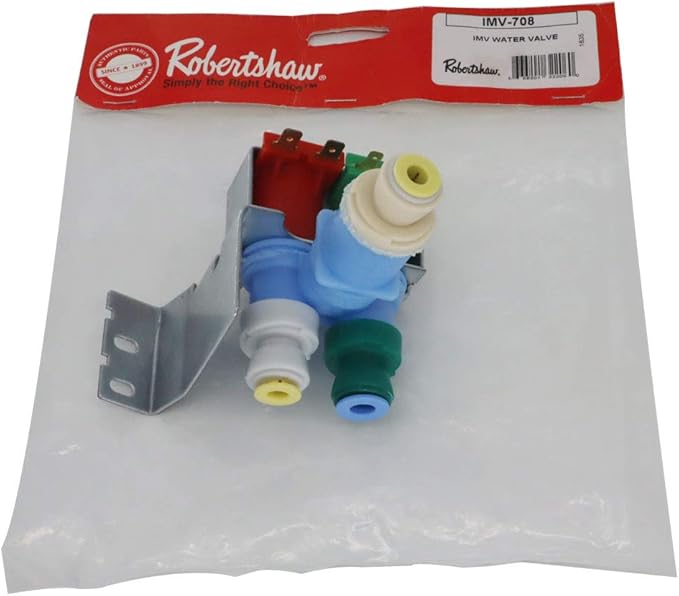 [IMV708 Valve OEM Mania] IMV708 W10408179 4389177 NEW OEM Produced for Whirlpool Kitchenaid Kenmore Refrigerator Water Valve by Robertshaw Replacement Part