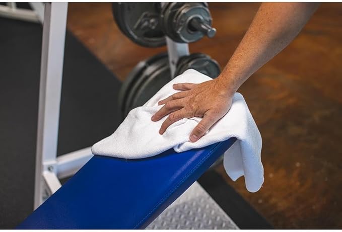 The Rag Company Microfiber Spa and Yoga Towel - Soft and Absorbent Towel for Gym, Spa, Exercise, Hotel, and Resort Use - Dries Fast - 16x27 inches, White, 6-Pack-FlexoryFit