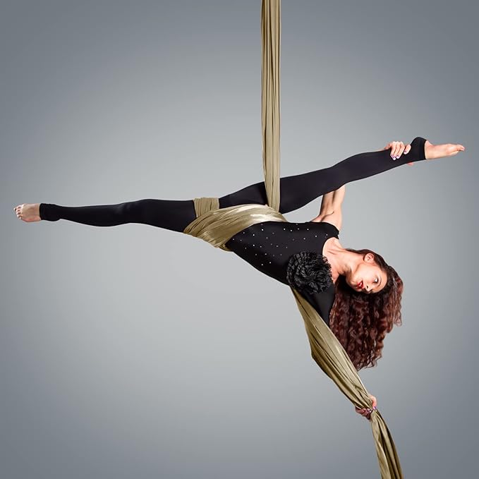 PRIOR FITNESS Aerial Silks Kit Colorful 9/15/20 Yards 40D Nylon Fabric Hammock Set With Hardware & Guide for All Levels Of Aerial Yoga Practice and Acrobatic Flying For Adults Aerial silk-FlexoryFit
