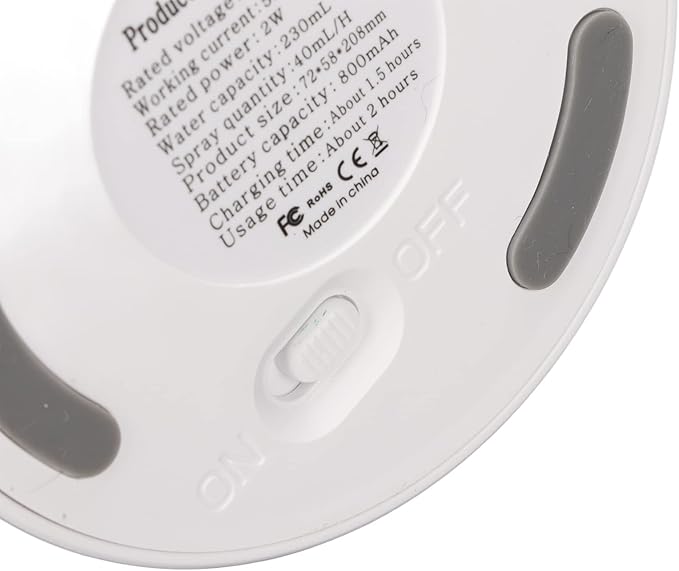Mini Humidifier, Negative Ion Purification 40mL Spray Volume Automatic Rotation Mute USB Humidifier for Home, Office & Car