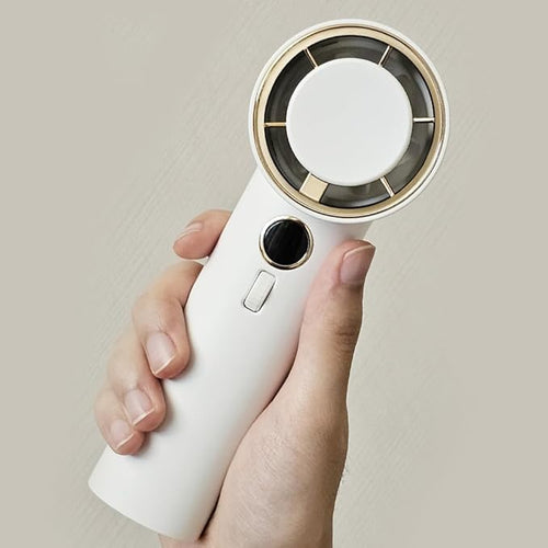 1 Pack Portable Handheld Turbo Fan with Circulator-Level Airflow –100 Speed Settings, 5000mAh USB Rechargeable Battery [11H Max Runtime] 13000 RPM Powerful Mini Fan for Travel & Outdoor