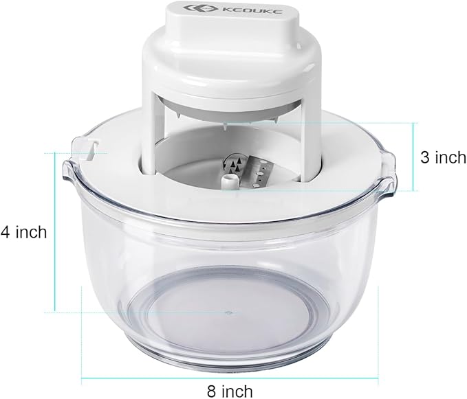 KEOUKE Vegetable Spiralizer & Zucchini Noodle Maker - 3 In 1 Adjustable Spiral Slicer with BPA-Free Plastic & Clear Bowl, Effortless for Cucumber, Potato, Carrot-FlexoryFit