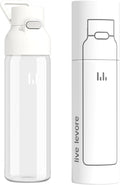 750ml Leak Proof Water Bottle with Flip Top Lid, BPA-Free USA Tritan Drink Bottle, Dishwasher Safe for Office, Outdoor & Daily Use (White, 1 Pack)