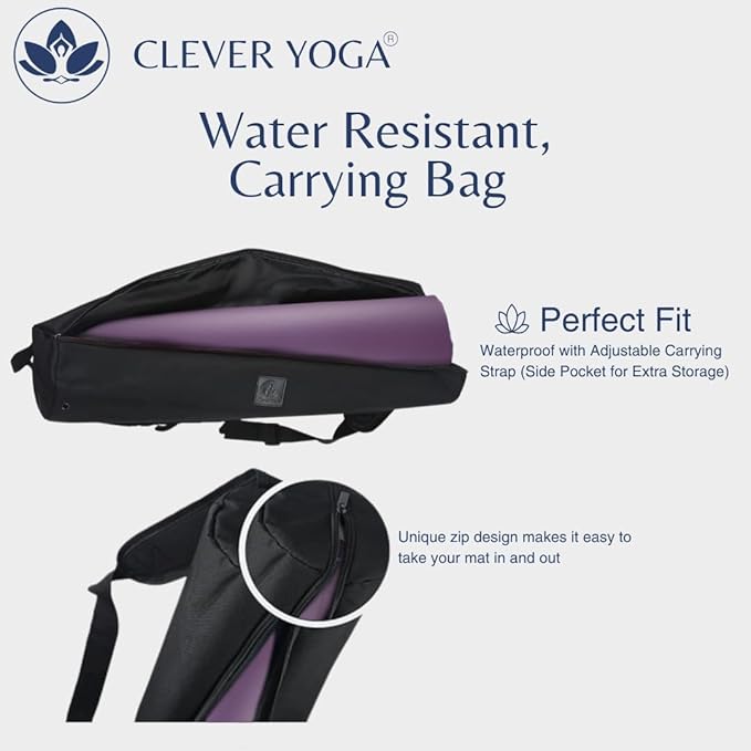 Clever Yoga Liquid Balance Thick Yoga Mat - Pro Exercise Yoga Mat with Non-Slip Surface for Home Gym, Earth-Friendly & Recyclable Pilates and Workout Pad Women & Men, 4.5 mm-FlexoryFit