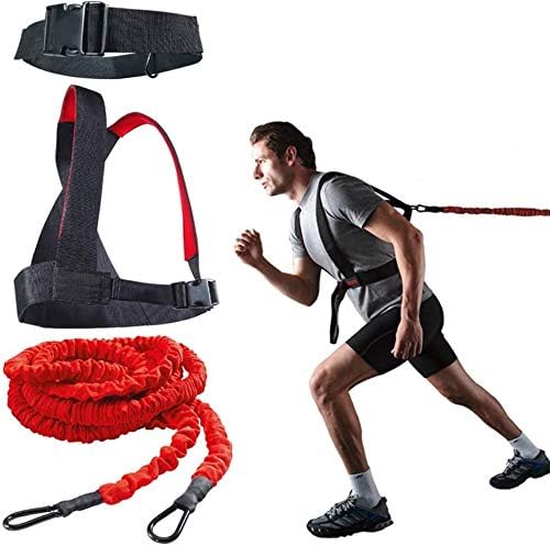 YNXing Dynamic Resistance Trainer for Resistance Training to Improve Strength, Power, and Agility 5m/2m Elastic Cord Set-FlexoryFit
