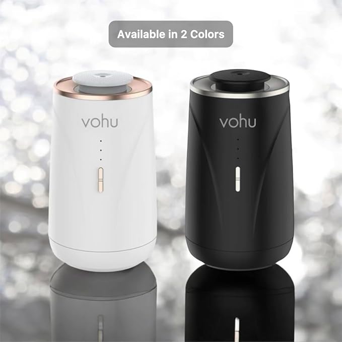 Smart Oil Diffuser – 2-in-1 for Car & Home, Waterless & Natural Aromatherapy, Auto-On Vibration Sensor, Quiet, USB-C Rechargeable, 2000mAh Battery