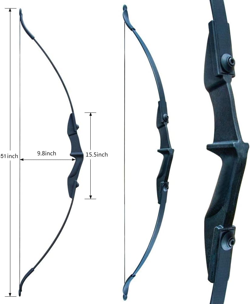 D&Q Archery Bow and Arrow Set for Adults Beginner Teenagers Youth, Takedown Recurve Bow 20lbs 30lbs 40lbs Left and Right Handed Bow, Recurve Bow Set for Outdoor Target Practice