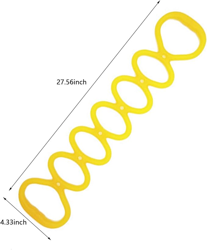 7 Ring Stretch Resistance Exercise Band, BetterJonny Workout Bands Yoga Stretching，Foot, Leg and Arm Exerciser for Home or Fitness Center Workout Walking Exercise-FlexoryFit