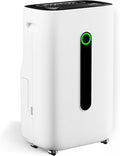 5,000 Sq.Ft 80 Pint Dehumidifier for Basements and Home-with Drain Hose,1.7Gallon Water Tank,Intelligent Humidity Control,Dual Protection and 4 Modes,for Large room