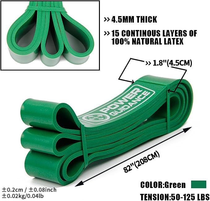 POWER GUIDANCE Pull Up Assist Bands - Stretch Resistance Band - Mobility Band - Powerlifting Bands - by Perfect for Body Stretching, Powerlifting, Resistance Training-FlexoryFit