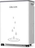 COLAZE 50 Pint Dehumidifier, Dehumidifier for Basement with Drain Hose, Dehumidifiers for Home up to 4,500 Sq. Ft, Ideal for Bedroom, Bathroom & Large Rooms, Smart Control, 24H-Timer & Auto Defrost