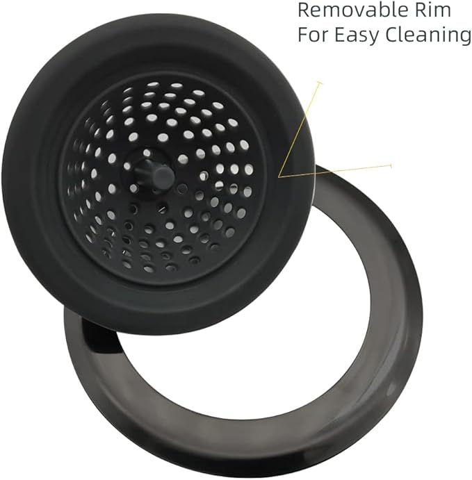 Kitchen Set of 2 Sink Strainers, Flexible Silicone Good Grip Kitchen Sink Drainers, Traps Food Debris and Prevents Clogs, Large Wide 4.5’ Diameter Rim