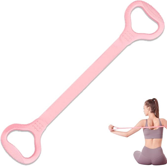 LEZER Figure 8 Resistance Band, Fitness Elastic Rope, Execrise Workout for Arm, Back, Chest and Shoulder, Yoga, Pilates, Stretching, Physical Therapy Equipment-FlexoryFit