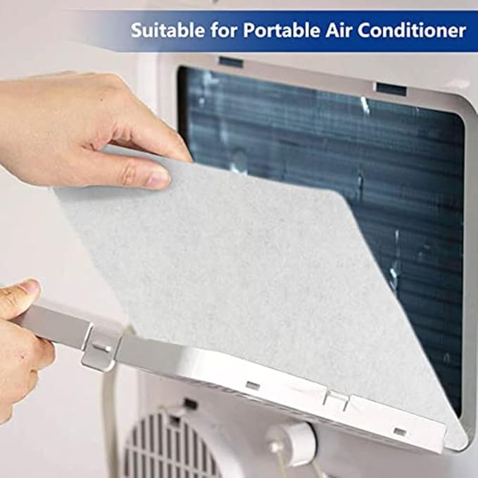 Air Conditioner Filter 24x15x1/4 Inch Replacement for Window AC Units - Electrostatic Non-Woven Polyester Fiber Cotton Filter Media - Customizable Size
