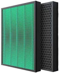 2 Packs Nispira True HEPA Carbon Filter Replacement Compatible with Coway Airmega Max2 400S 400 Air Purifier. 10.88" x 1.75" x 14.25".
