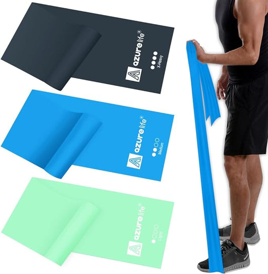 Resistance Bands,Professional Long Non-Latex Elastic Stretch Bands,Exercise Bands for Physical Therapy, Yoga, Pilates, Rehab, at-Home or The Gym Workouts, Strength Training-FlexoryFit