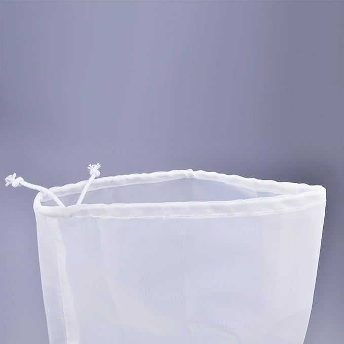 75 Micron Nylon Straining Bag Fine Mesh Food Strainer Bag, Multi Purpose Food Grade Filter Bag for Nut Milk, Juice, Cold Brew, Home Brewing (5 Packs, 12.6" x 8.66")