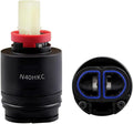 N40HKC Shower Cartridge Replacement for Tub/Shower Faucet, 40mm Shower Faucet Cartridge Black