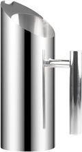 Stainless Steel Water Pitcher Carafe with Ice Guard 36 Ounces Modern Mirror Polished Metal Pitcher Cold Drinking Kettle by MUGLIO