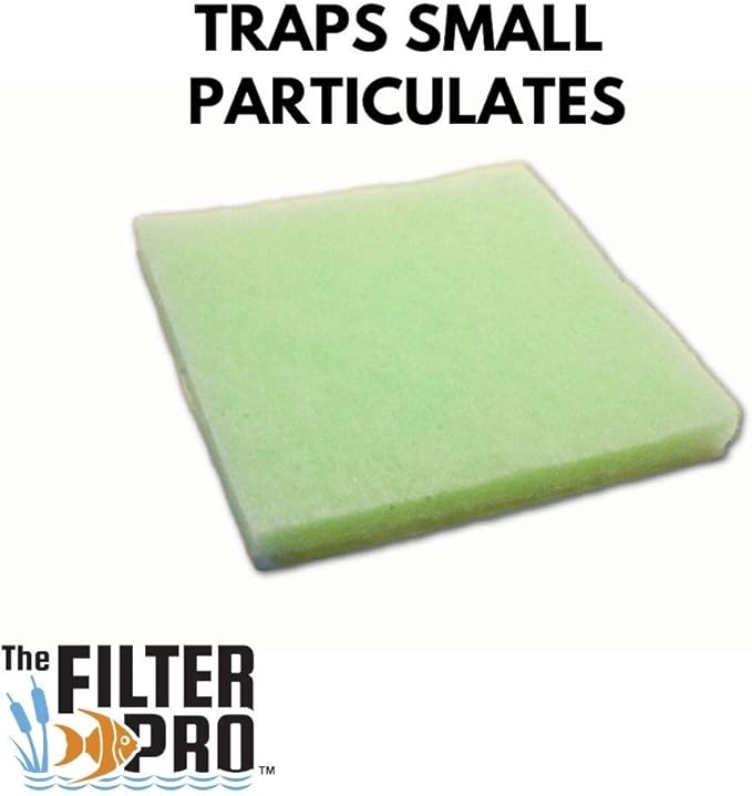 Lime Green Fine Filter Media, 1" Thick, 24" x 24" Pads, 5 Pack, Perfect for Aquariums, Ponds or Water Gardens, Made in USA