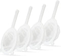 Premium Multi-Mesh Strainer Set, 4 Pack - 100/200/300/400 Mesh, Nylon & Plastic Fine Mesh Sieve for Tea, Coffe, Nut Milk, Juice, Broth, Smoothies, Reusable & Easy to Clean, Durable,Dishwarer Safe