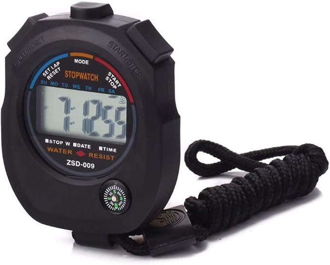 12 pack Multi-function Electronic Digital Sport Stopwatch Timer, Large Display with Date Time and Alarm Function,suitable for Sports Coaches Fitness Coaches and Referees-FlexoryFit