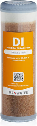 Refillable Mixed Bed DI Resin Filter Cartridge Fits most wide style 3" openings standard 10" size WH Filter Housings and Systems