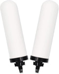 2 Pack 7'' ceramic water filter Candle,7 inch water filter replacement filters with Activated Carbon for Countertop Gravity Water Filter System,Water Cooler Filtration Systems.