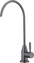 Drinking Water Faucet, Gunmetal Grey Faucet Stainless Steel for Under Sink Water Filter System Reverse Osmosis Non-Air Gap for Kitchen