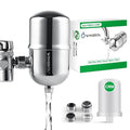 WINGSOL Faucet Filter Reusable Washable Filter Fit Well Water 304 Stainless Steel, Mainly Reduce Rust, Dirt, Sand and Partially Remove Odor Smell/Improve Taste, 250G 0.5µm Faucet Water Filter