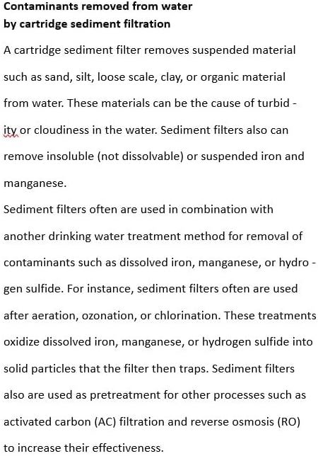 10 Micron Sediment Filter - Whole House Water Filter Cartridge - 4.5 x 20-inch Replacement - Compatible with All Whole House Water Filter System - (20 X 4.5, 1 Count)