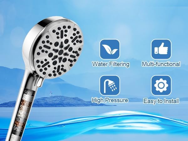 2-Pack Shower Filter Replacement for Diiwet Handheld Shower Head- Water Softener Filter Cartridge for Hard Water - Remove Chlorine and Heavy Metals