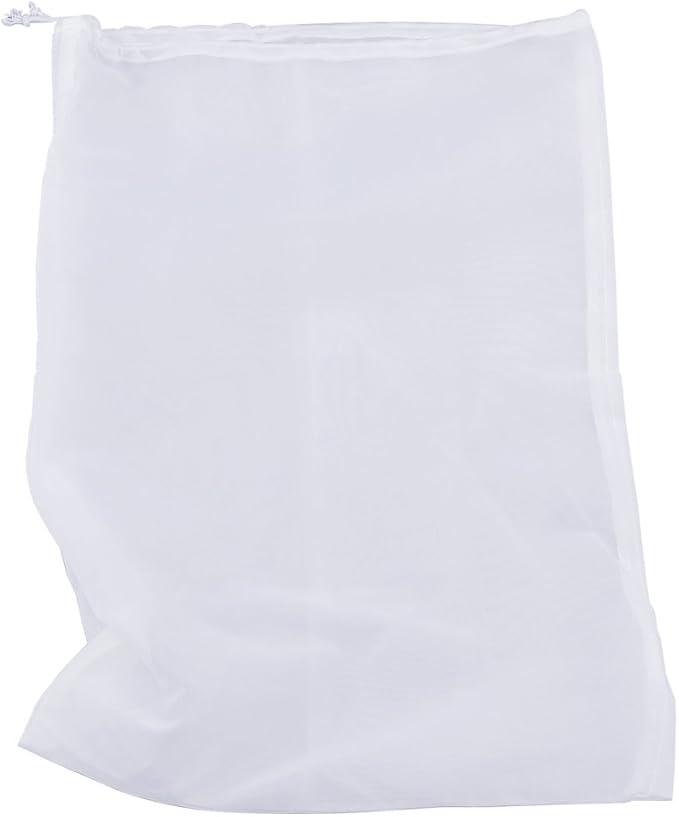 75 Micron Nylon Straining Bag Fine Mesh Food Strainer Bag, Multi Purpose Filter Bag for Nut Milk, Juice, Cold Brew, Home Brewing (17.72" x 11.81", 5 Packs)