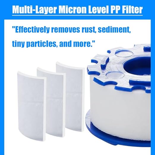14Pcs Sink Water Filter Faucet With Cartridges, Universal 360 ° Rotating Kitchen Faucet Water Filter Removes Fluoride Heavy Metals Hard Water Compatible with Most Bathroom/Kitchen/Laundry Sink Faucets