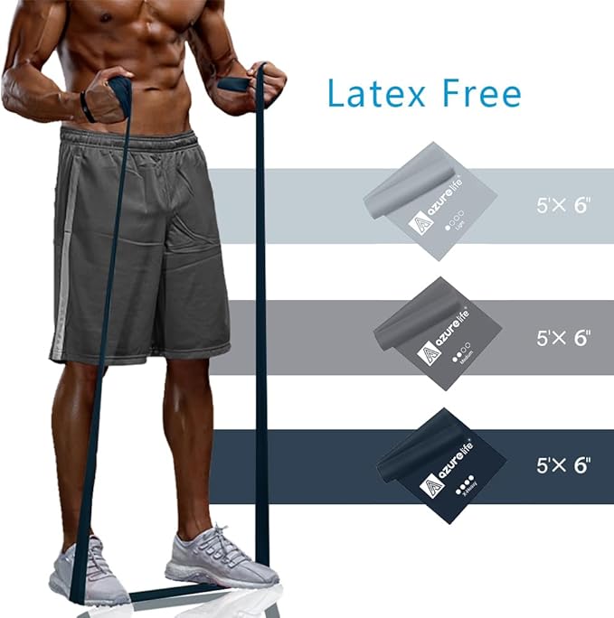 Resistance Bands,Professional Long Non-Latex Elastic Stretch Bands,Exercise Bands for Physical Therapy, Yoga, Pilates, Rehab, at-Home or The Gym Workouts, Strength Training-FlexoryFit