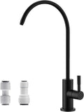 Drinking Water Faucet for Kitchen Sink SUS304 Stainless Steel Water Filter Faucet RO Reverse Osmosis Filtration Bar Sink Matte Black, WF1-BK